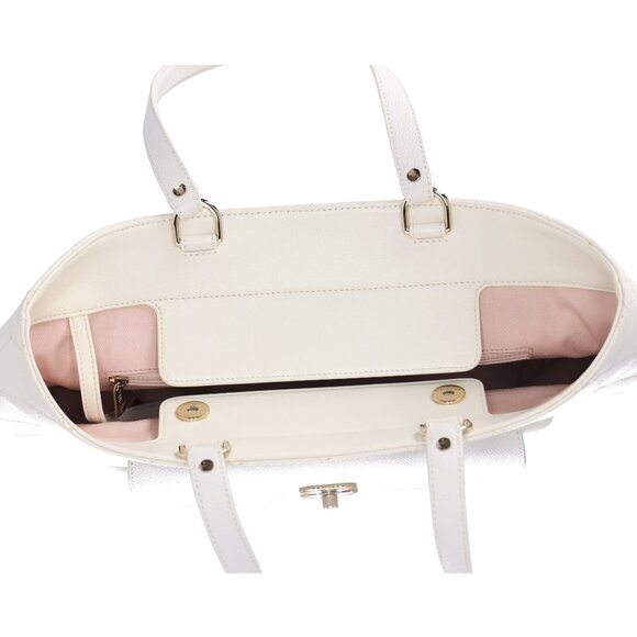 CHANEL CC Quilted Front Pocket Tote Bag Cream Leather - Picture 7 of 11